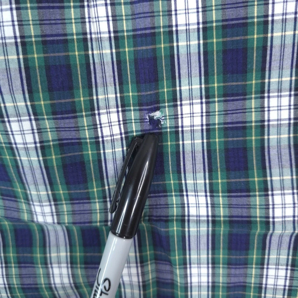 IZOD Button Down Shirt Mens 3XL Green Blue Plaid Long Sleeve Classic Fit